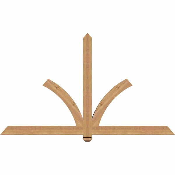 Ekena Millwork Redmond Smooth Timber Gable Bracket, Western Red Cedar, 72"W x 42"H x 3 1/2"D x 3 1/2"F, 14/12 Pitch GBW072X42X0404RED00SWR - main